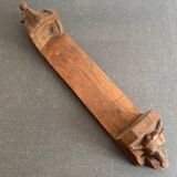 19th century carved wooden wall base for statue