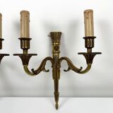 Pair of gold bronze wall ligt old or Empire Carquois Fleche Lucien Gau Paris