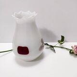 Vase vintage en verre de Murano blanc attr. à Dino Martens pour Aureliano Toso