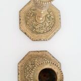 Pair of gilt bronze candlesticks signed Alfred Daubrée, Napoleon III