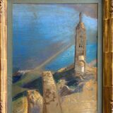 Painting by Edouard Pannetier (1884-1965) Mediterranean Estuary Orientalist