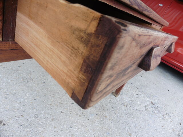 Old farmhouse table in solid oak