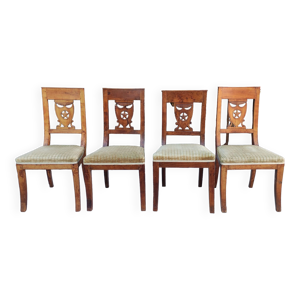Série de 4 chaises anciennes en
