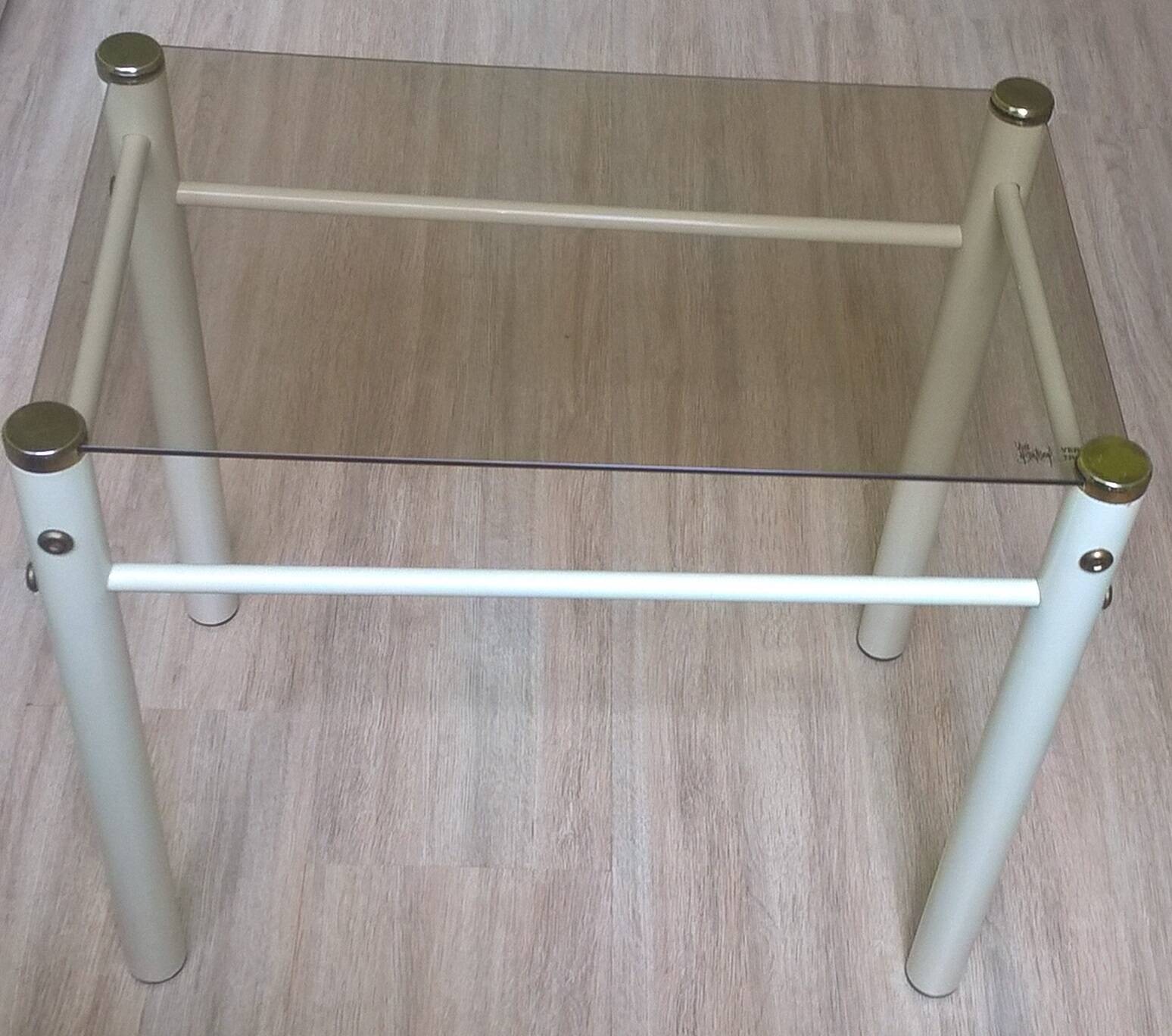 Glass end table “Yves Boutboul” - 1980s