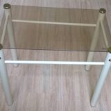 Glass end table “Yves Boutboul” - 1980s