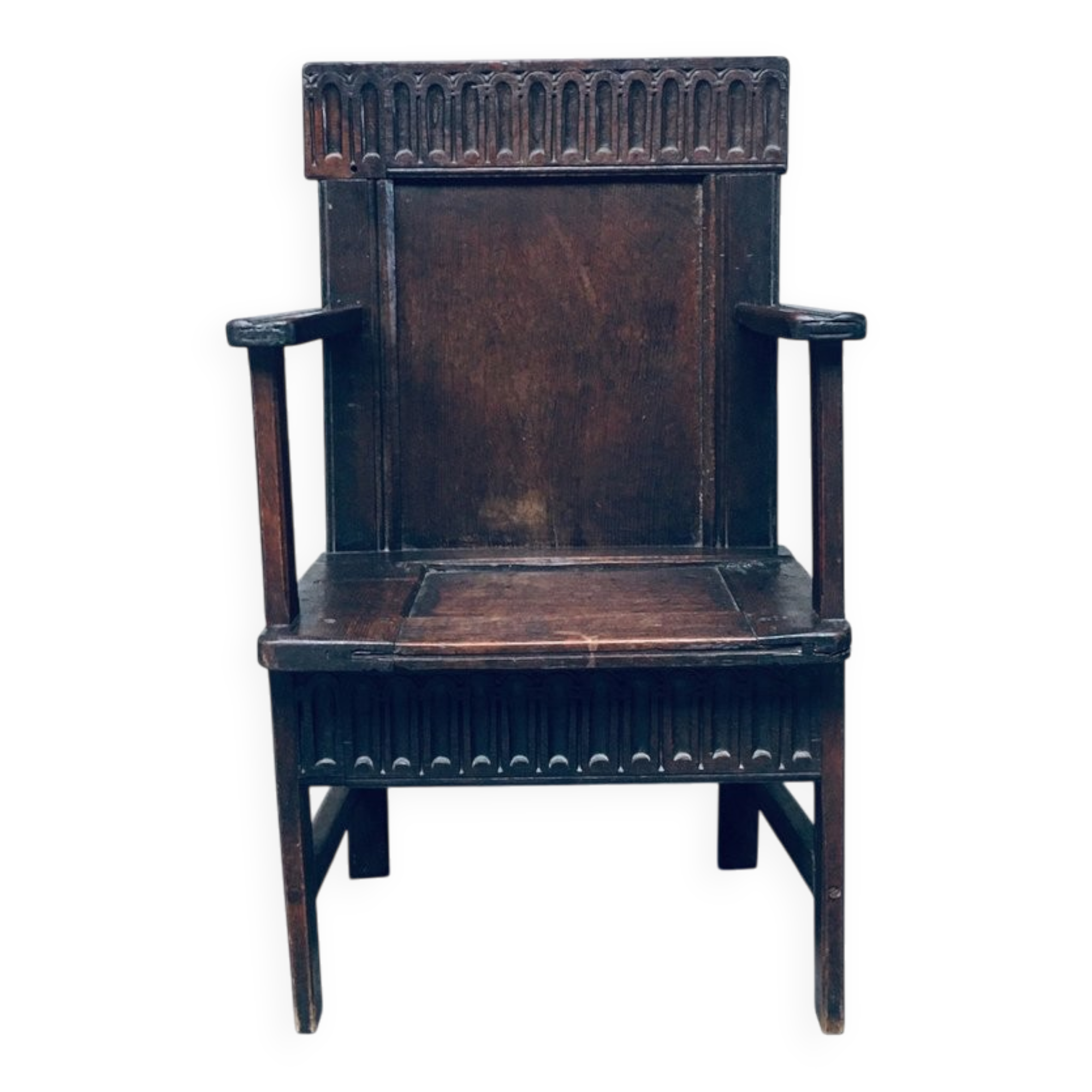 19th Century Primitive Folk Art Armchair