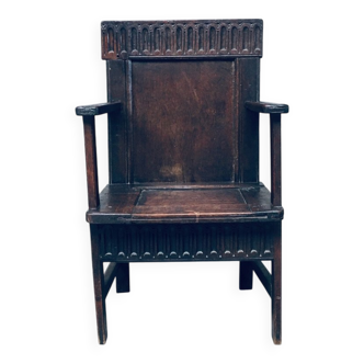 19th Century Primitive Folk Art Armchair