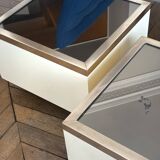 Vintage coffee tables and side tables from the 1970s.