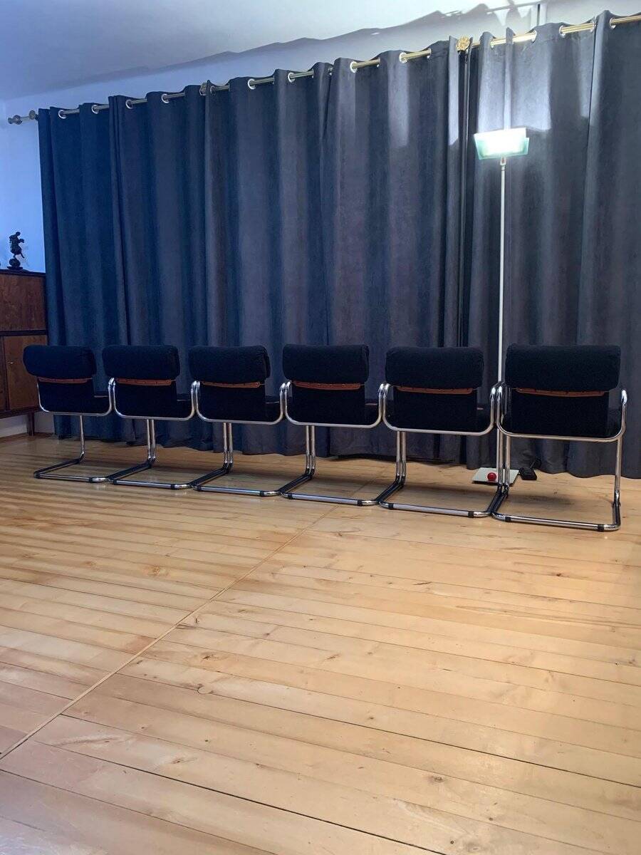 Chairs by Guido Faleschini for i4 Mariani, Italy, 1970s, set of 6