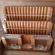 Vintage cigarette box signed Ermond with 2 integrated ashtrays.