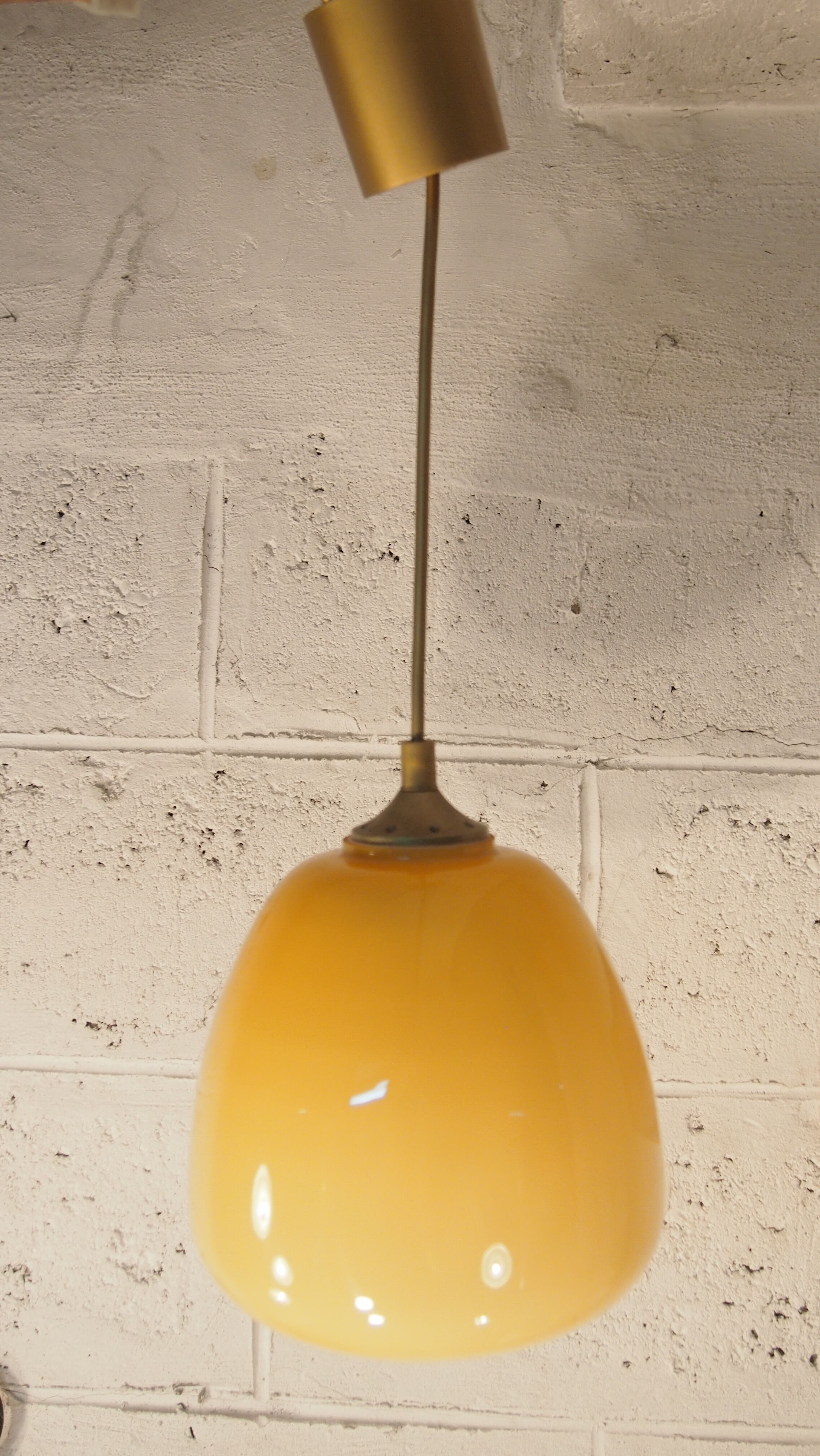 Suspension de Venini en verre couleur ambre