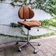 Swivel office chair on wheels 70s