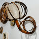 Paire d’appliques rotin vintage