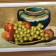 Tableau nature morte huile sur panneau signée