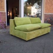 Superb vintage 70s two-seater retro space age sofa
