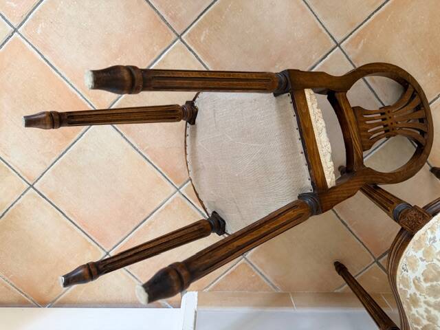 Paire de chaises Louis XVI “jeune fille” à palmettes – Maison Liberprey