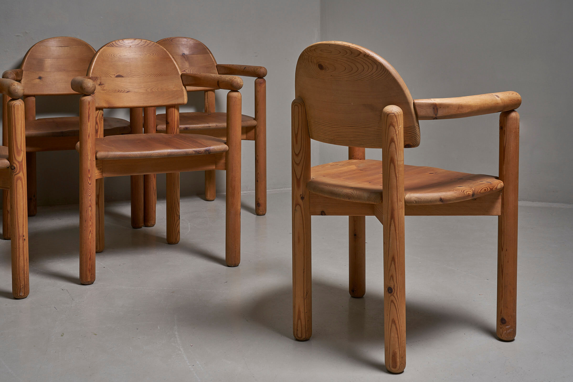 6 pine chairs by rainer daumiller for hirtshals savvaerk a/s, denmark, 1970s