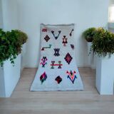 Moroccan Berber runner rug in colorful handmade wool