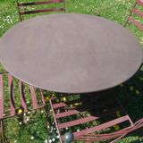 Table jardin + 4 chaises fer forgé