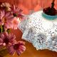 Vintage aabt-jour pendant lamp in blue Clichy glass