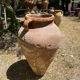 Ancient terracotta pottery jar
