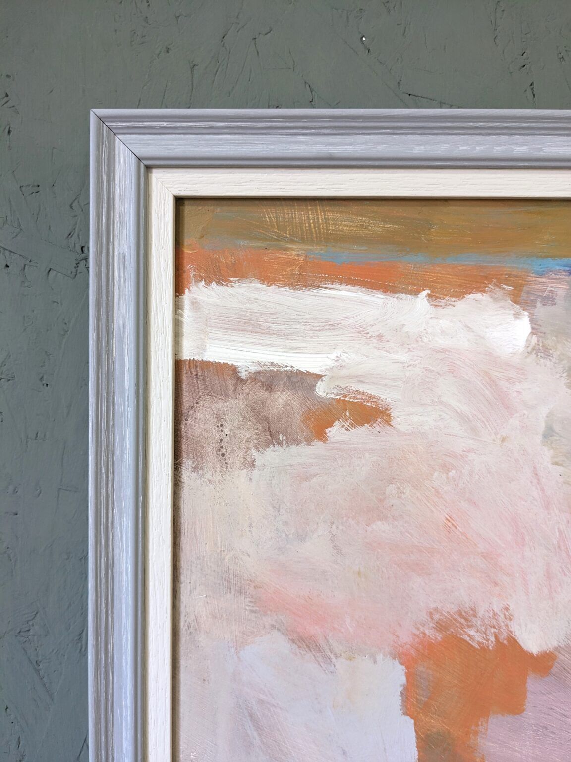 Contemporary "Summer Abstraction" Abstract Seascape by British Artist Ian Mood, Framed Oil Painting