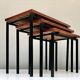 Nest Tables in Teak and Black Iron by Cees Braakman for Pastoe, year