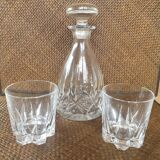 Carafe and 2 Whiskey glasses