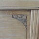 Art Deco headboard for a 160 cm bed in raw wood