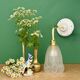 Curved tulip vintage Art Deco wall light in frosted glass