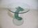 Postmodern Spiral Helix Side Table Glass, 1980s
