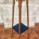Deep Blue Wood Side Table with 2 Shelves Renovated