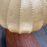 Modern mid-century German cocoon pendant lamp by Friedel Wauer for Goldkant Leuchten, 1960s.