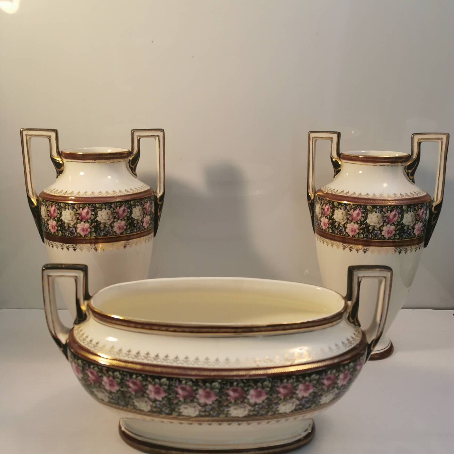 Belgian earthenware fireplace insert Boch la Louviere 1930s, 1940s