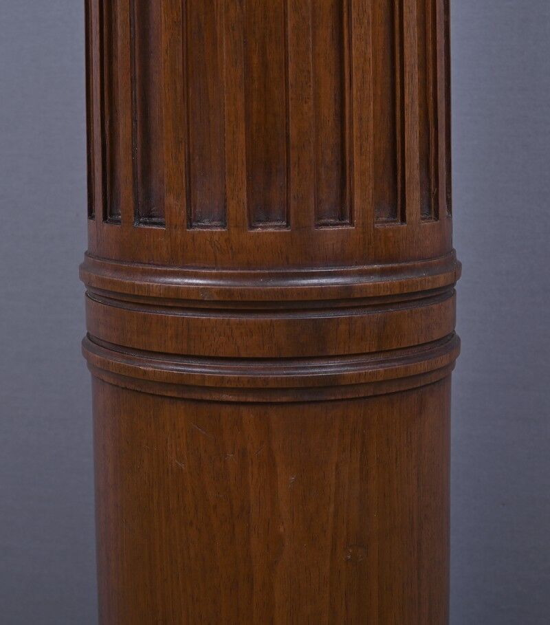 Solid walnut column, Louis XVI style – late 19th century