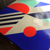 Table basse peinte