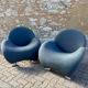 Pair of design armchairs Papageno Jan Armgardt Leolux