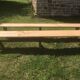 Pair of benches in oak and cherry 250x29x45
