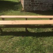 Pair of benches in oak and cherry 250x29x45