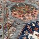 Tapis de couloir Serapi Kazak en laine nouée à la main, motif géométrique tribal, 300 x 84 cm