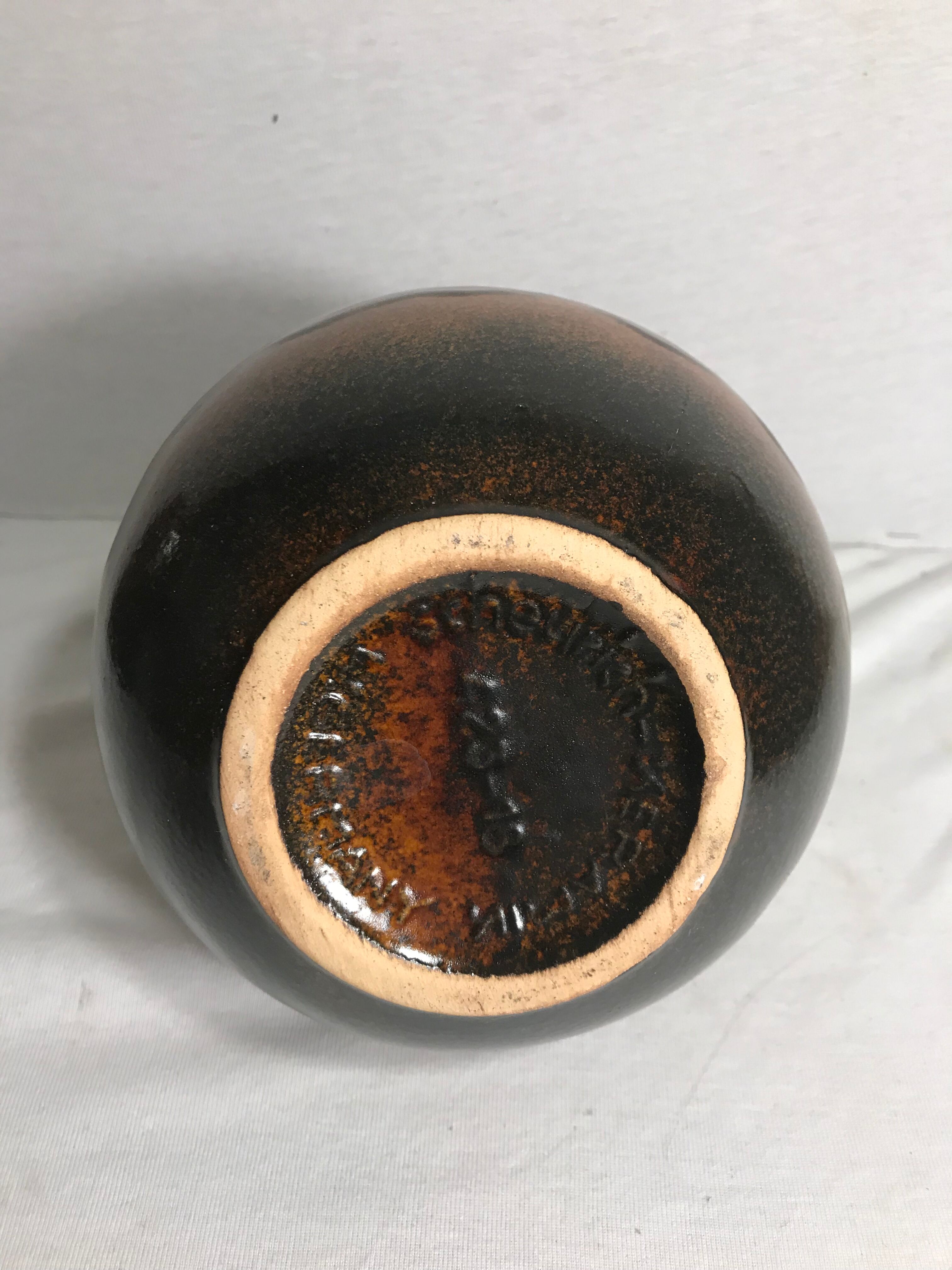 Old Scheurich glazed ceramic jug, 70's