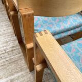 Set of 6 oak chairs with armrests Ate Van Apeldoorn