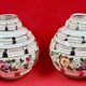 contemporary ceramics pair of Art Deco vases signed Elgé - Vierzon - H 20