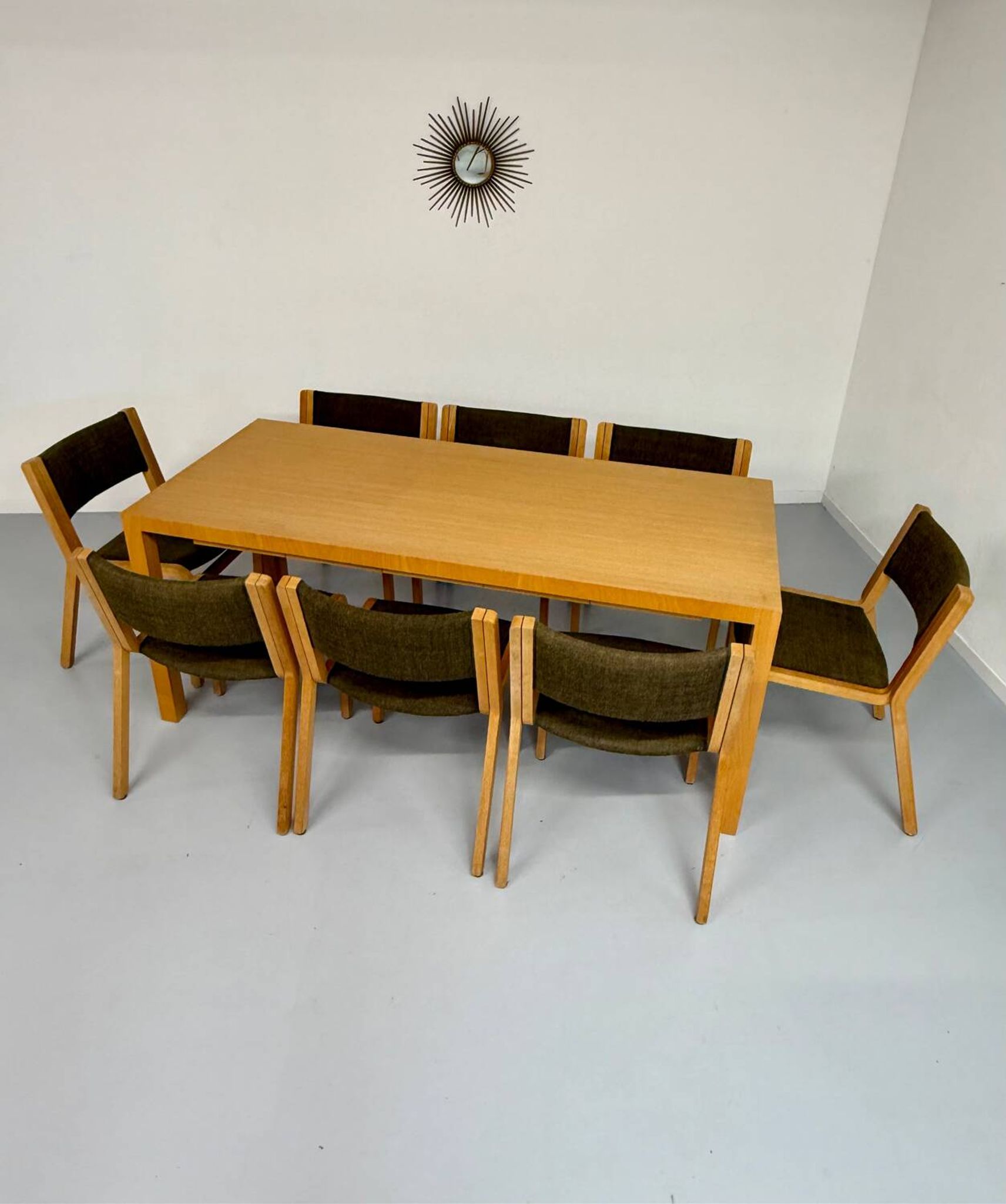 Set of 8 Thygesen and Sorensen / Magnus Olesen designer chairs from the 70s