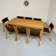 Set of 8 Thygesen and Sorensen / Magnus Olesen designer chairs from the 70s