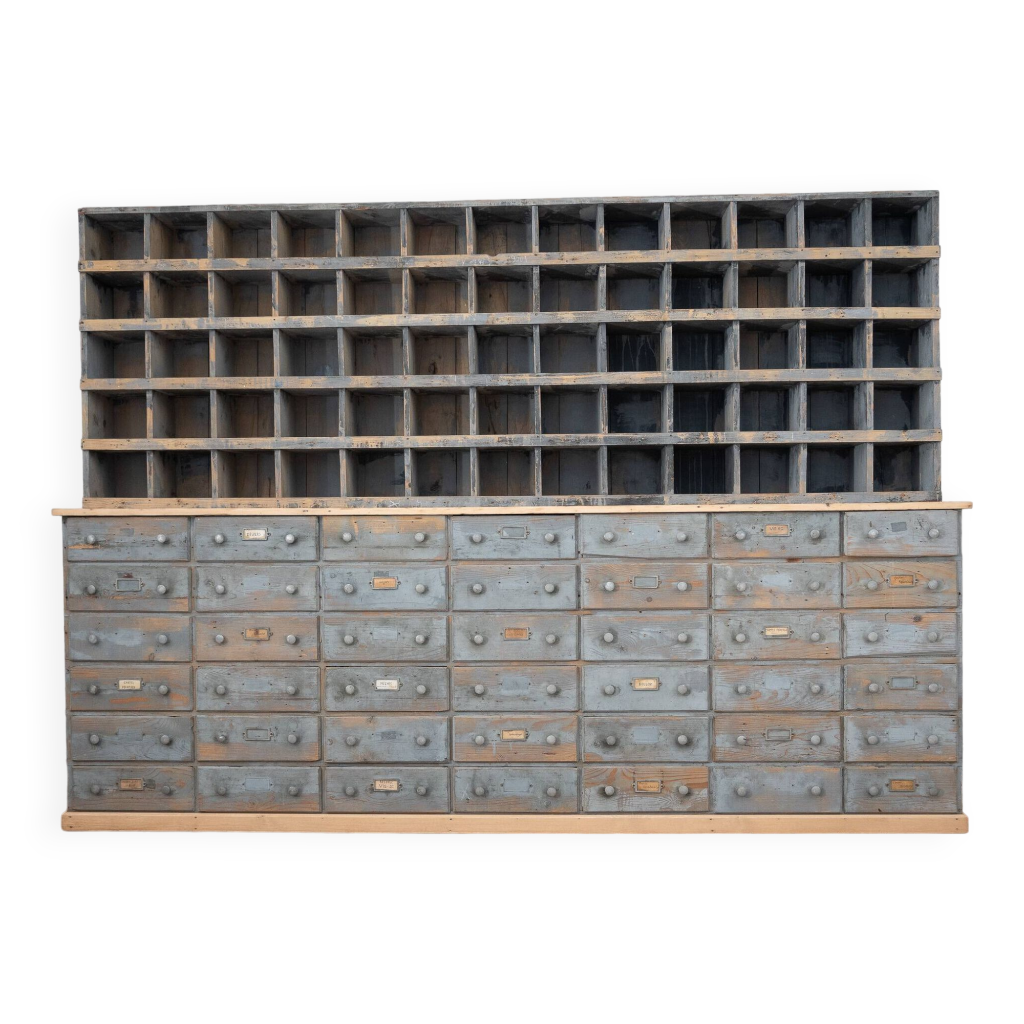 Large wooden hardware cabinet, 1950