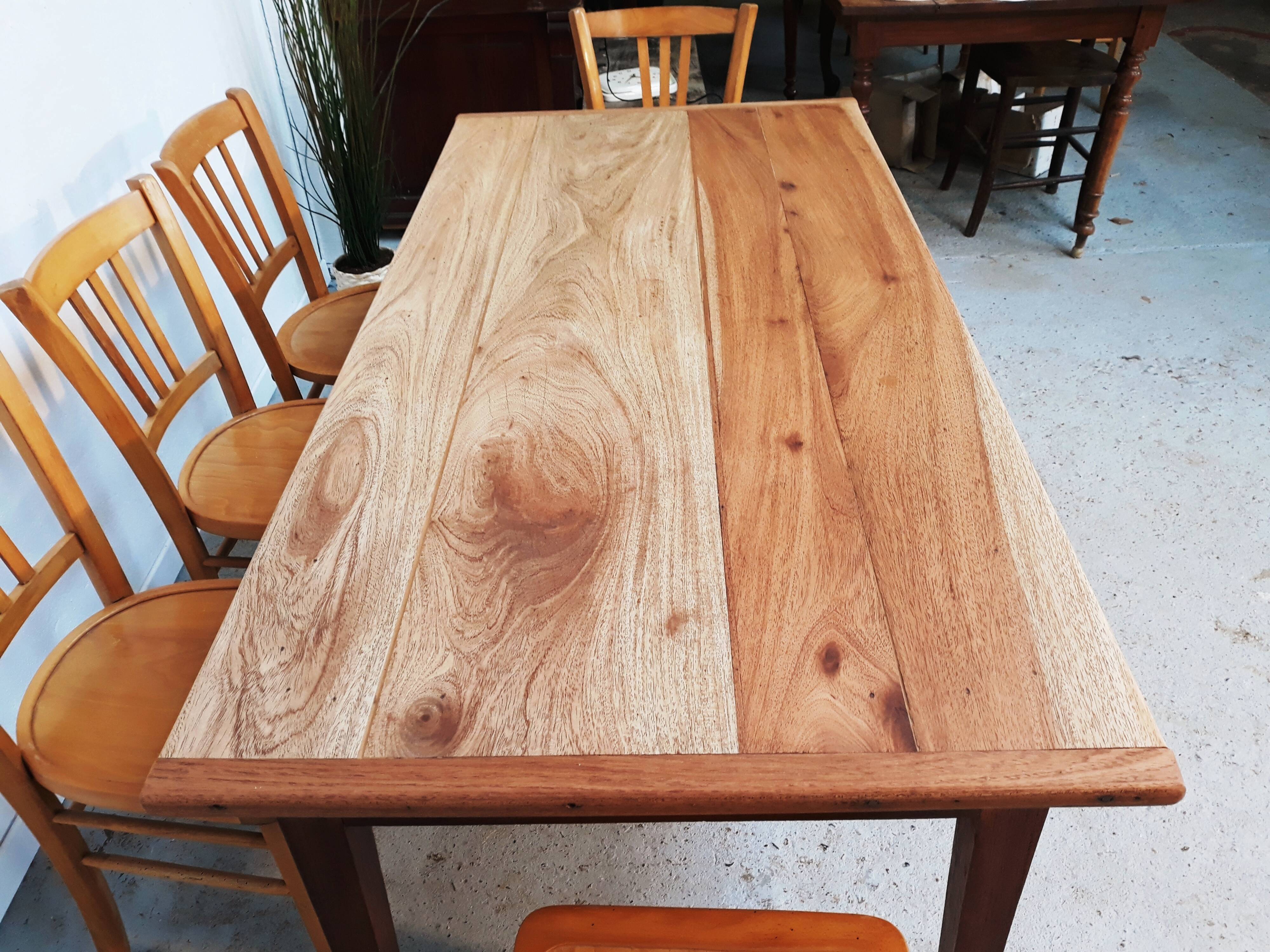 Table de ferme avec rallonges 6 à 12 personnes