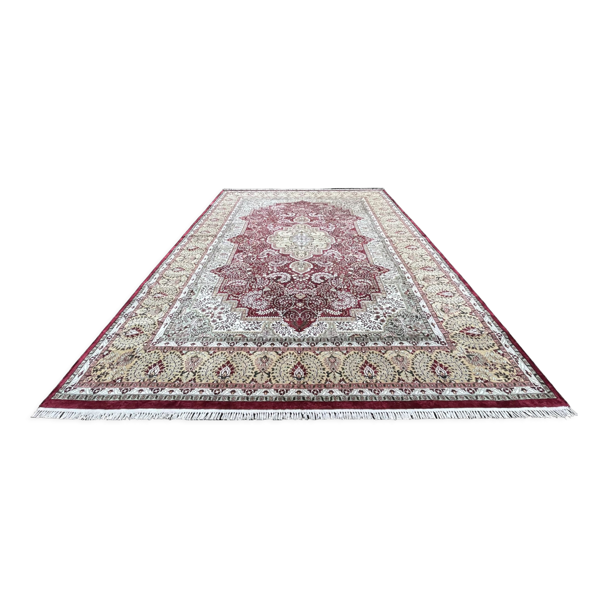 Tapis pakistanais laine de soie 383x281cm
