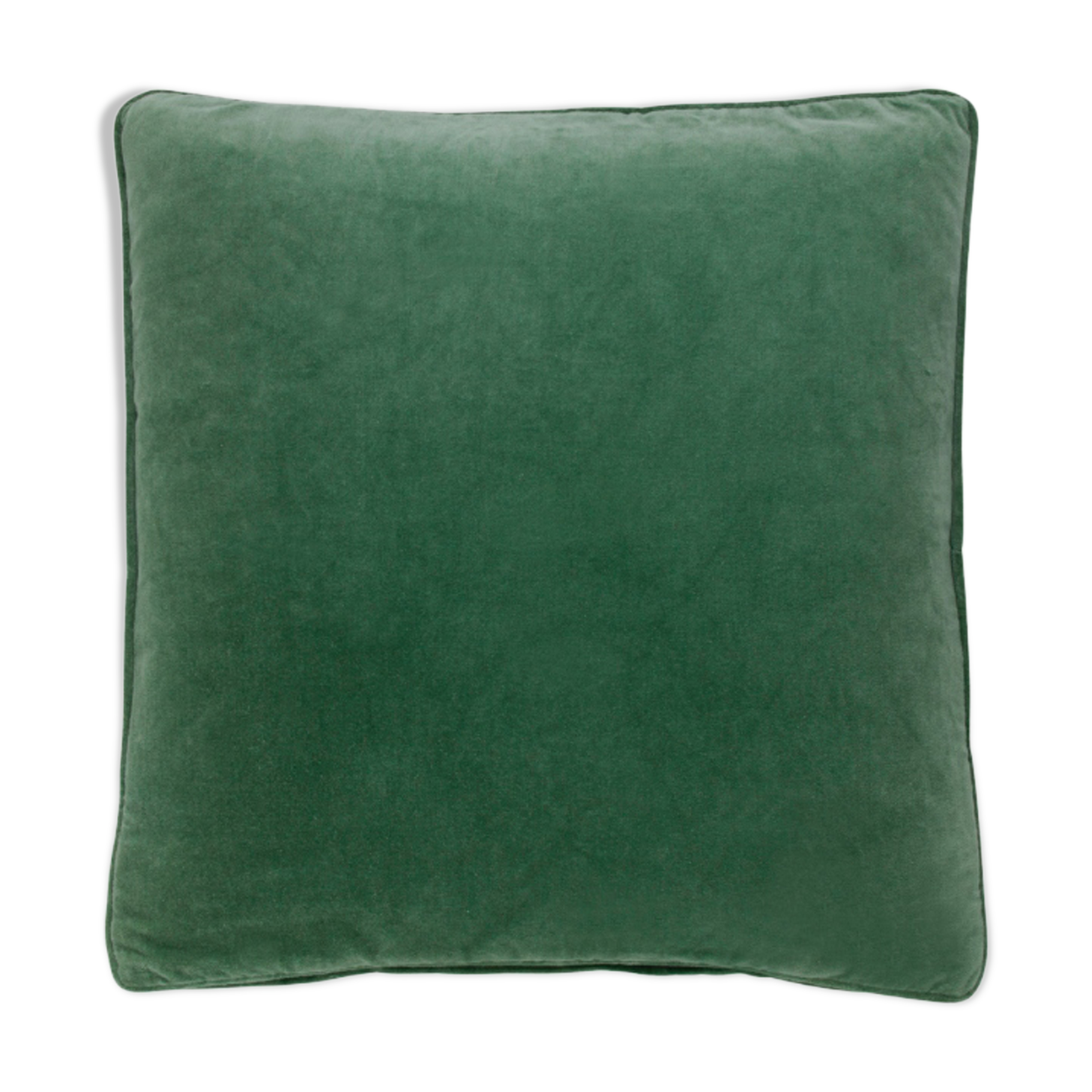 Velvet cushion 50x50cm deep green color