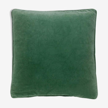 Coussin en velours 50x50cm couleur vert profond